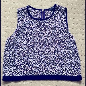 Aqua leopard print top